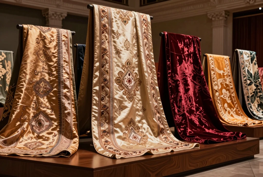 Luxury textile showcase